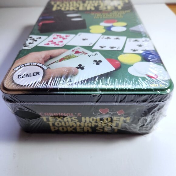 Cardinals Texas Holdem Tournament Poker Set New Factory Sealed in Metal Tin 2003 - Picture 5 of 6